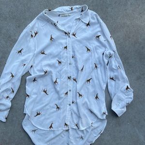 Giraffe Button Down Jane and Delancey